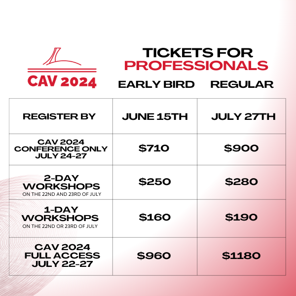 CAV 2024 | Regular tickets